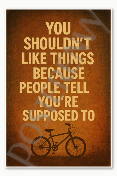 You shouldn't like things because people tell you you're supposed to - Stranger Things Poster - 18 inch x 12 inch