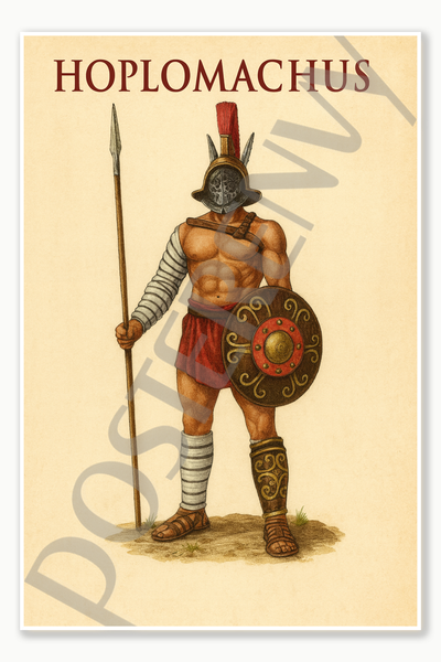 Hoplomachus - Roman Gladiator Poster - 18 inch x 12 inch
