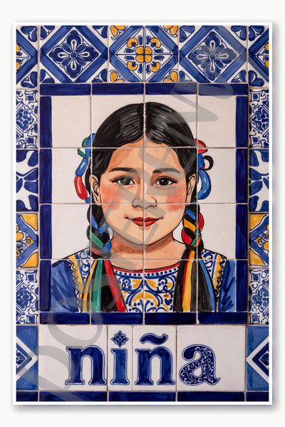 girl niña Poster - 18 inch x 12 inch