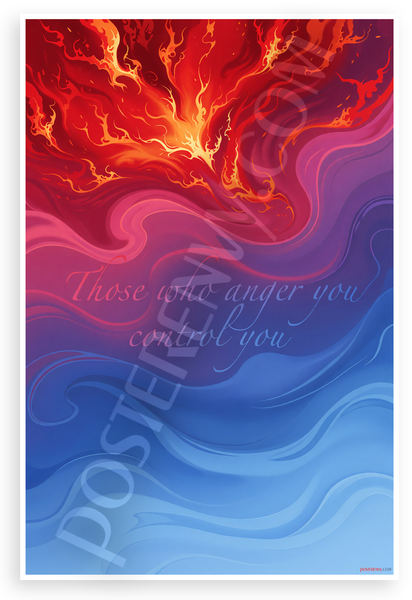 Elizabeth Kenny "Those Who Anger You Control You" Inspirational 12x18 US Made Poster