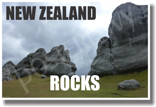 New Zealand Rocks - NEW World Travel Poster
