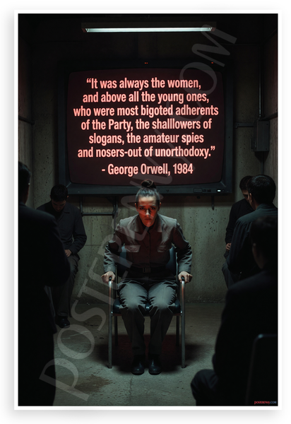 George Orwell 'It Was Always the Women' 1984 Quote Dystopian 12x18 US Made Poster