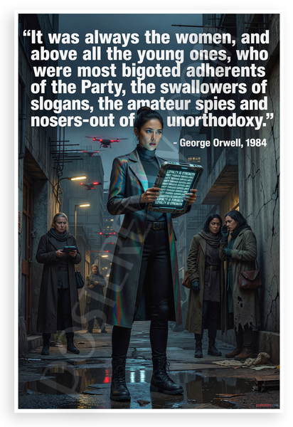 George Orwell 'It Was Always the Women' 1984 Quote Dystopian 12x18 US Made Poster