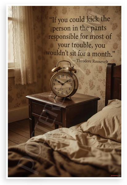 Theodore Roosevelt 'If You Could Kick the Person in the Pants' Quote Inspirational 12x18 US Made Poster