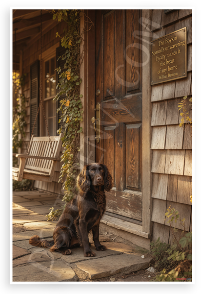 William Bartram "Boykin Spaniel's Unwavering Loyalty" Dog Quote 12x18 US Made Poster