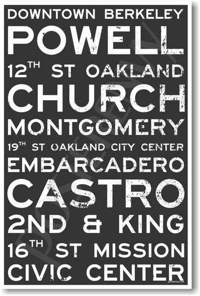 Oakland Signs - NEW World Travel Poster