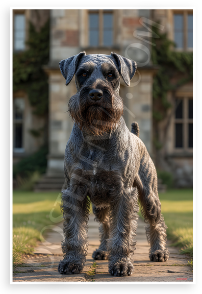 Majestic Standard Schnauzer Portrait Dog Breed 12x18 US Made Poster