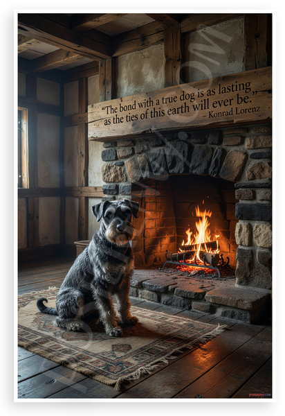Konrad Lorenz "The Bond with a True Dog" Inspirational 12x18 US Made Poster