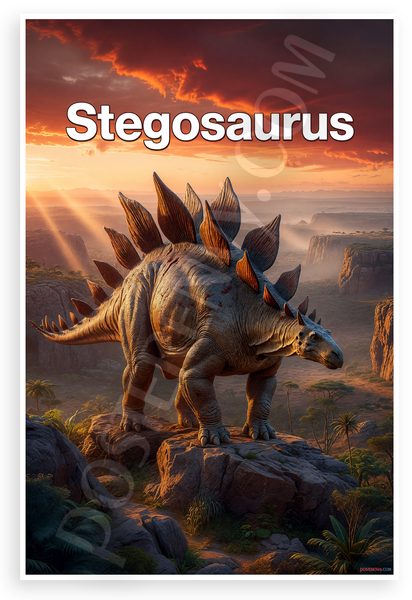 Othniel Charles Marsh "Stegosaurus Unique Armor Wonders Prehistoric Life" Inspirational 12x18 US Made Poster