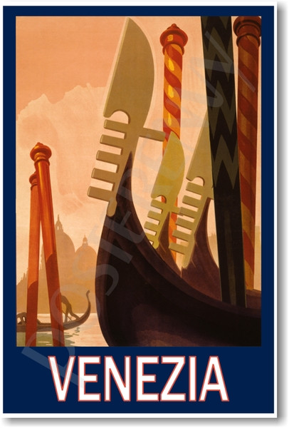 Venezia Italy Vintage Travel Poster