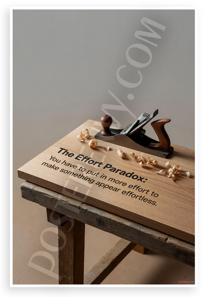 The Effort Paradox You Have to Put in More Effort Quote Inspirational 12x18 US Made Poster