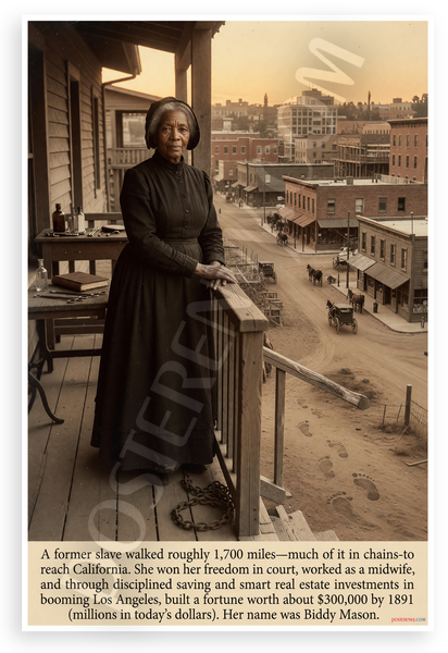 Biddy Mason Former Slave Real Estate Empire Inspirational 12x18 US Made Poster