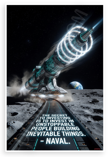 Naval 'The Secret to Investing is to Invest in Unstoppable People Building Inevitable Things' Inspirational 12x18 US Made Poster
