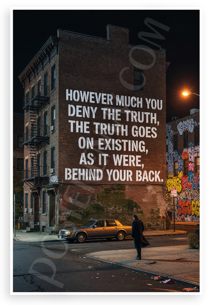 George Orwell "However Much You Deny the Truth" Inspirational 12x18 US Made Poster