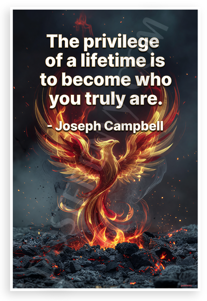 Joseph Campbell "Privilege of a Lifetime" Quote Phoenix 12x18 US Made Poster
