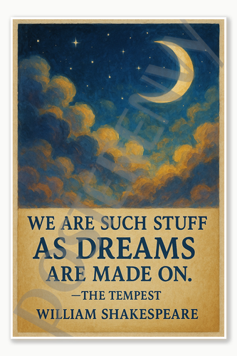 We are such stuff as dreams are made on – The Tempest Poster - 18