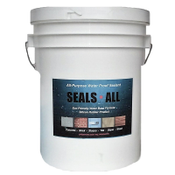 Epoxydoc seals all concrete sealer.  Waterproof concrete, brick, stone, wood, and canvas.