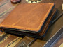 Bifold - 4 Card Slots - Orange Stitching
