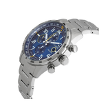 Detalle del Citizen Urban Crono CA0790-83L con esfera azul, cronógrafo y caja de acero