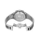 Vista trasera del Certina DS-7 Chronograph C043.417.22.051.00 con caja y brazalete de acero inoxidable
