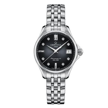 Reloj Certina DS Action C032.207.11.056.00 automático con esfera negra y brazalete de acero