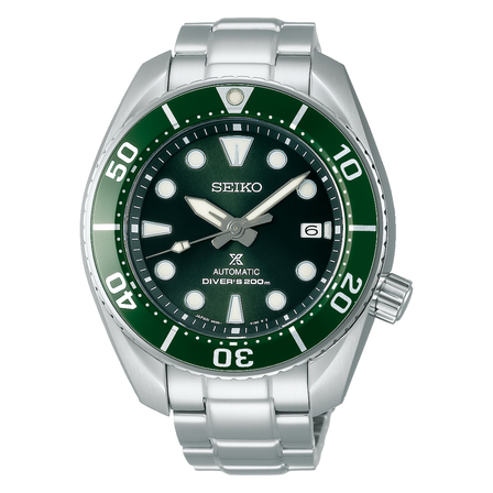 Reloj Seiko Prospex Diver's Sumo SPB103J1 automático con esfera verde y brazalete de acero