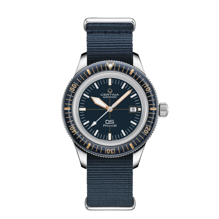 Reloj Certina DS PH200M C036.407.18.040.00 automático con esfera azul y correa NATO azul
