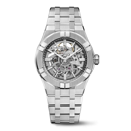 Reloj Maurice Lacroix Aikon Automático Skeleton 39mm AI6007-SS002-030-1 con esfera esqueletizada y brazalete de acero