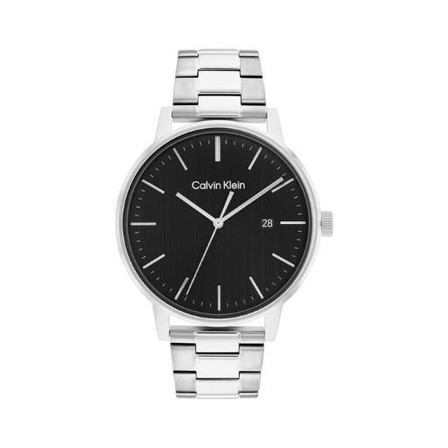 Reloj Calvin Klein Linked Bracelet 25200053 con esfera negra y brazalete de acero inoxidable
