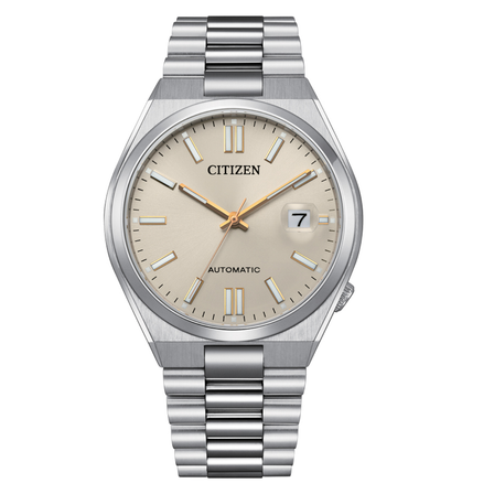 Reloj Citizen Tsuyosa NJ0151-88W automático con esfera champán y brazalete de acero inoxidable