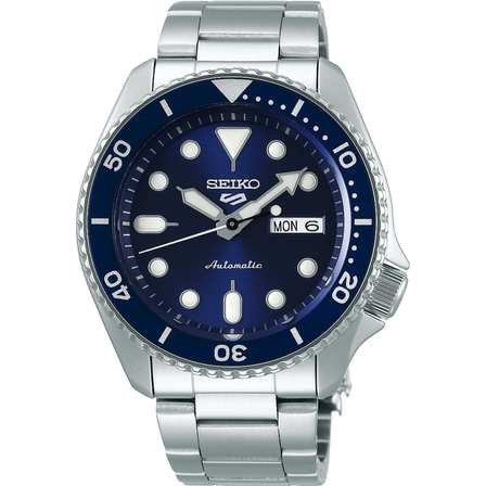 Reloj Seiko 5 Sports SKX Series SRPD51K1 automático con esfera azul y brazalete de acero inoxidable