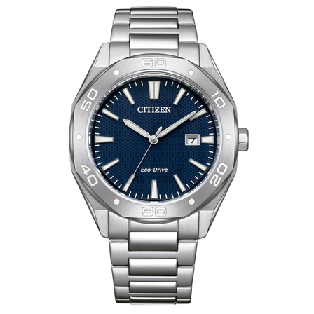 Reloj Citizen Active Sport BM7631-52L Eco-Drive con esfera azul y brazalete de acero inoxidable