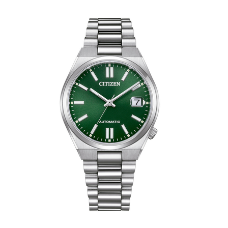 Reloj Citizen Tsuyosa 37 mm NJ0200-50X automático con esfera verde y brazalete de acero inoxidable