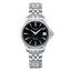 Reloj Certina DS Action Lady C032.051.11.056.00 con esfera negra, diamantes y brazalete de acero