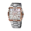 Reloj Sandoz 81280-90 para mujer con esfera de nácar, caja rectangular y brazalete bicolor