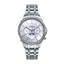 Reloj Sandoz Classic 81376-07 para mujer con esfera plateada y madreperla, bisel con piedras y brazalete de acero
