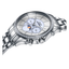 Detalle del Sandoz Classic 81376-07 con esfera plateada, subesferas multifunción y brazalete de acero inoxidable