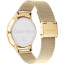 Vista trasera del Calvin Klein Multifunction 25200103 con brazalete de malla dorado y cierre ajustable