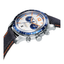 Detalle del Sandoz Sport 81503-04 con cronógrafo, bisel taquimétrico y correa con pespunte naranja