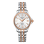 Reloj Certina DS Action Lady Diamonds C032.051.22.036.00 con esfera plateada, diamantes y brazalete bicolor
