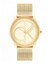 Reloj Calvin Klein Iconic 25200034 con esfera champán y brazalete de malla dorado