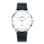 Reloj Sandoz Classic 81429-07 con esfera blanca, caja de acero y correa de piel negra