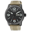 Reloj Citizen BM8476-23E Eco-Drive con esfera negra, caja de acero negro y correa de nylon beige