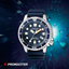 Citizen Diver’s Eco Drive BN0151-17L con esfera azul y correa de caucho en fotografía lifestyle Promaster