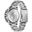 Reloj Citizen Geo Trekk BY3006-53E de acero inoxidable con brazalete metálico, vista trasera de la caja y la pulsera