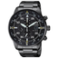 Reloj Citizen Aviator Crono CA0695-84E con esfera negra, cronógrafo y brazalete de acero negro