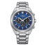 Reloj Citizen Chrono Elegant CA4590-81L Eco-Drive con esfera azul, cronógrafo y brazalete de acero inoxidable