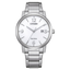 Reloj Citizen Eco Drive Pair BM6755-71A con esfera blanca y brazalete de acero inoxidable