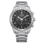 Reloj Citizen Chrono Outdoor CA4600-89E Eco-Drive con esfera negra, cronógrafo y brazalete de acero inoxidable