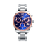 Reloj Sandoz Timeless Casual 81527-35 con esfera azul, cronógrafo y brazalete de acero inoxidable